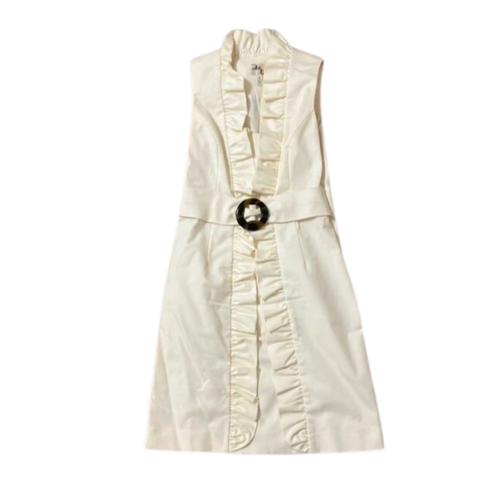 An Original Milly of New York White Button Dress